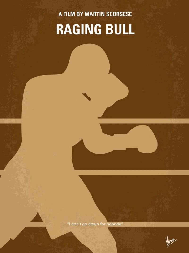 No174 My Raging Bull minimal movie poster poster by Chungkong