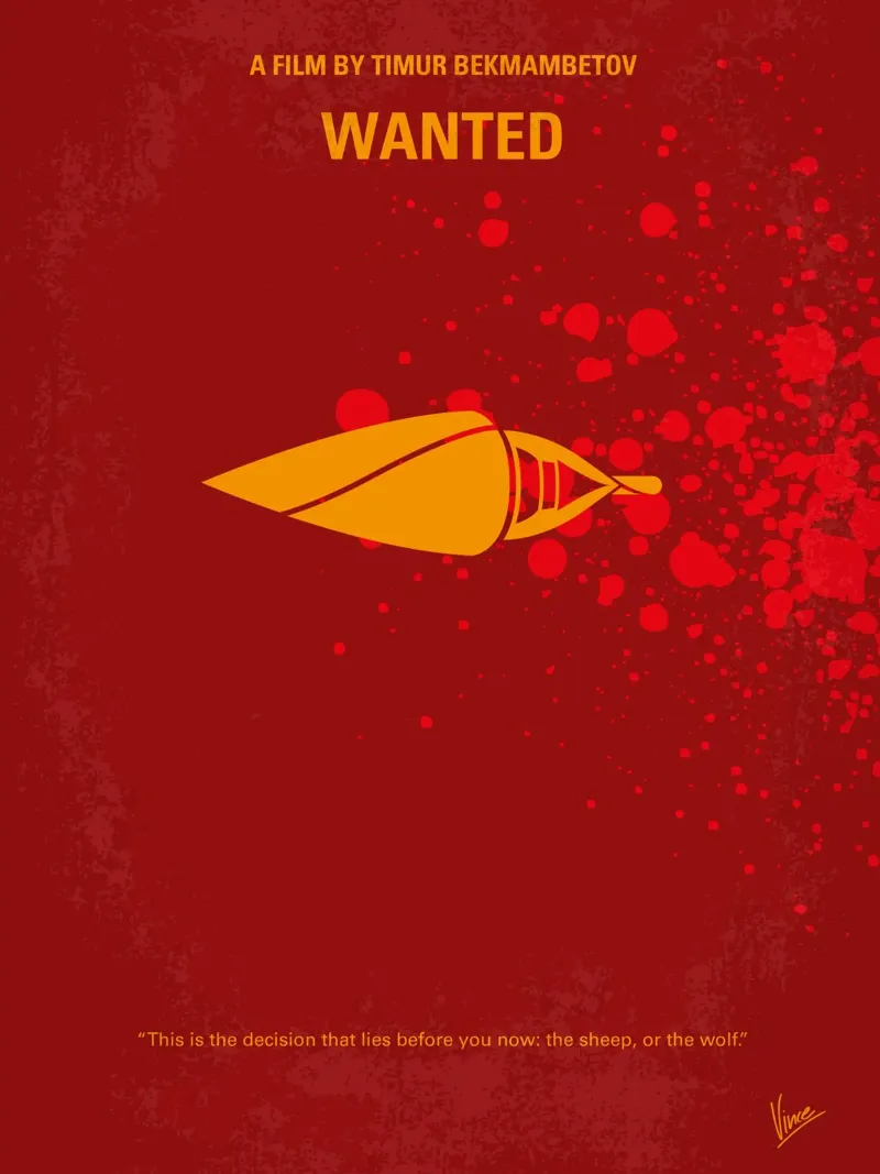 No176 My Wanted minimal movie poster plexiglass da Chungkong