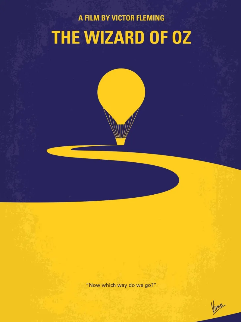 No177 My Wizard of Oz minimal movie poster carta hahnemühle da Chungkong