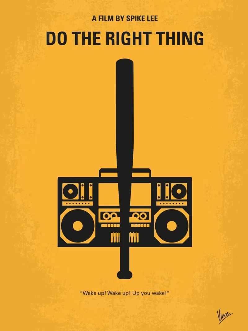 No179 My Do the right thing minimal movie poster plexiglass da Chungkong