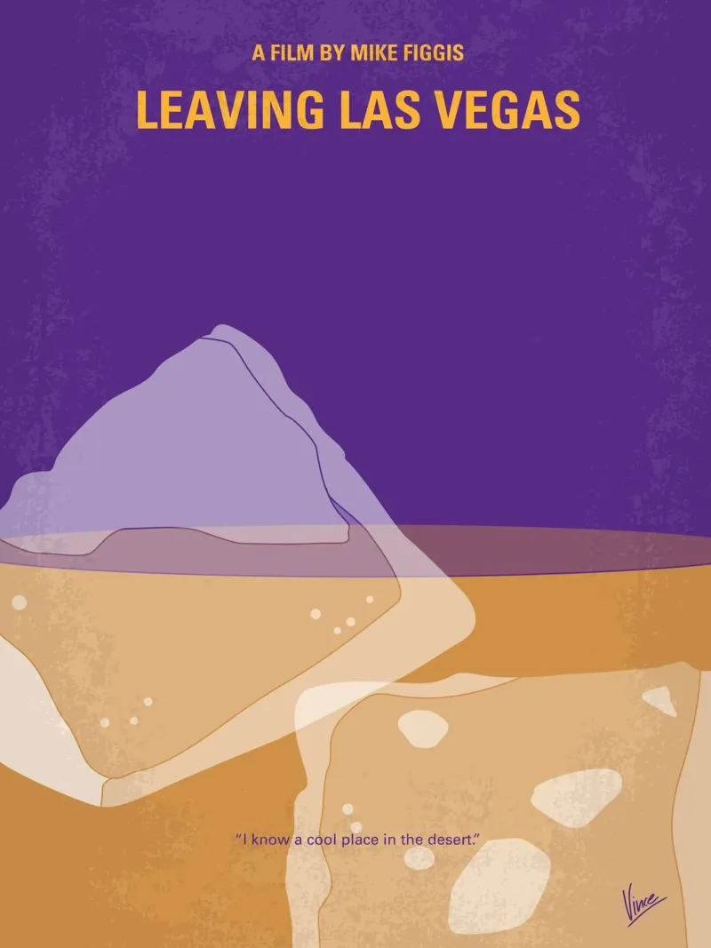 No180 My Leaving Las Vegas minimal movie poster metacrilato de Chungkong