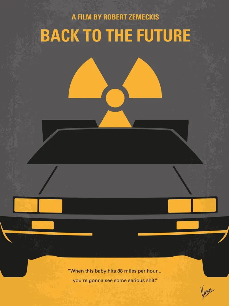 No183 My Back to the Future minimal movie poster part 1 hahnemühle de Chungkong