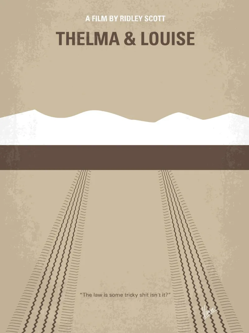 No189 My Thelma and Louise minimal movie poster poster con telaio in alluminio da Chungkong