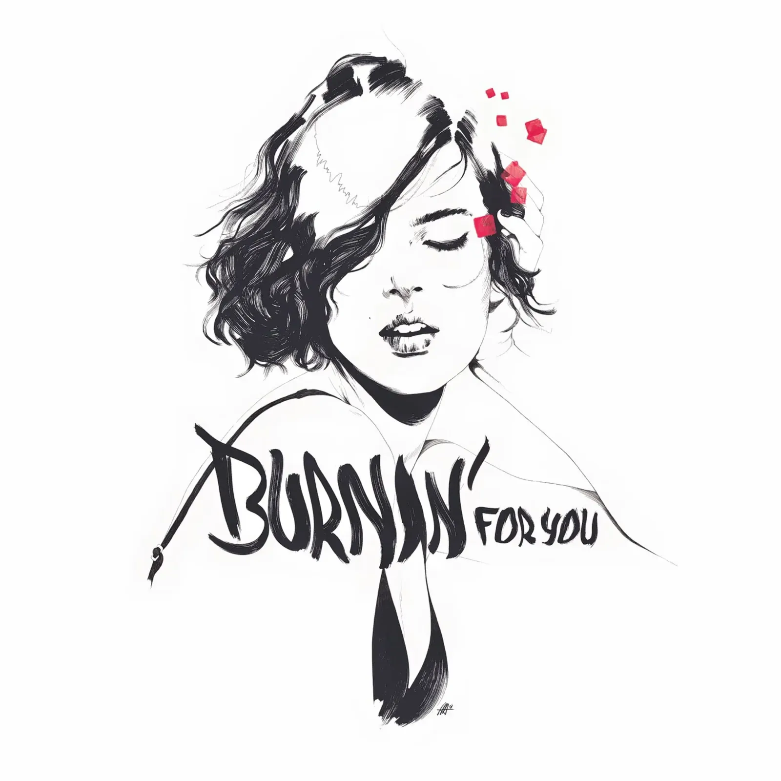 Burnin' For You poster con telaio in plastica da Manuel Rebollo