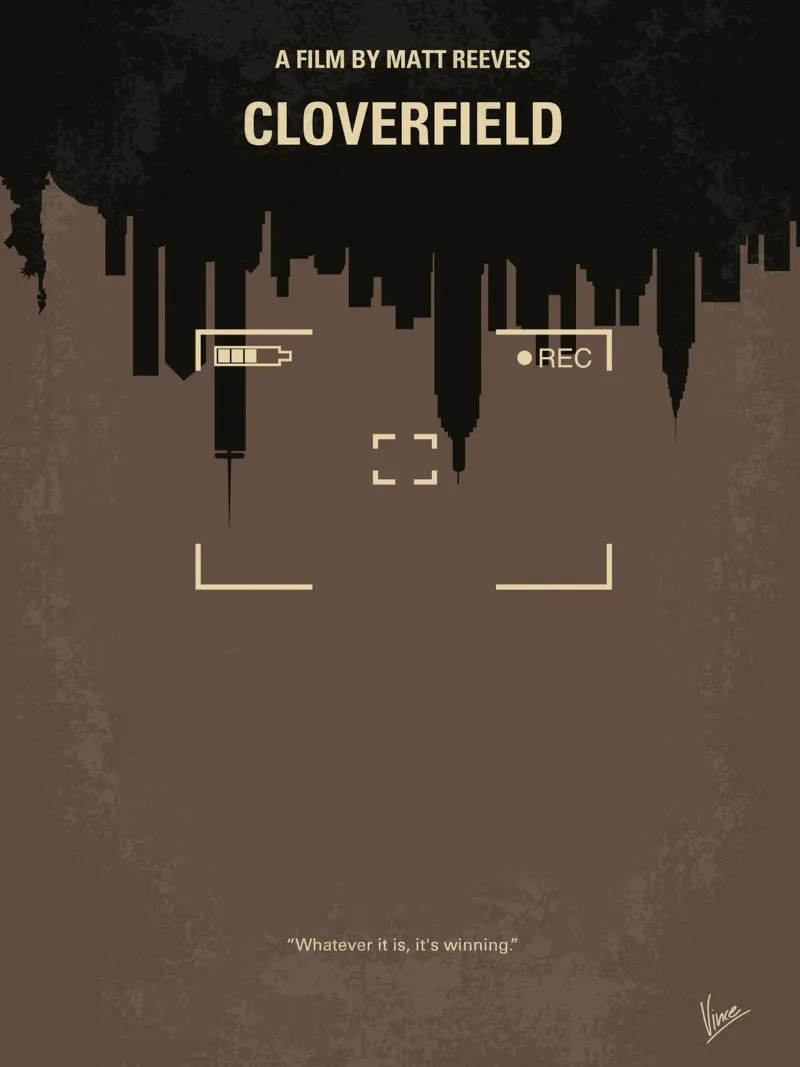 No203 My Cloverfield minimal movie poster carta hahnemühle da Chungkong