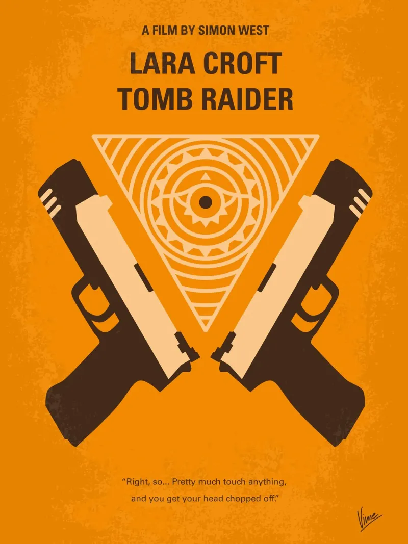 No209 Lara Croft Tomb Raider minimal movie poster acrylic glass by Chungkong