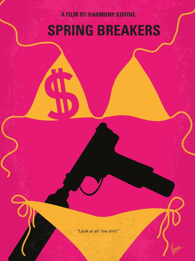 No218 My SPRING BREAKERS minimal movie poster poster con marco de aluminio de Chungkong