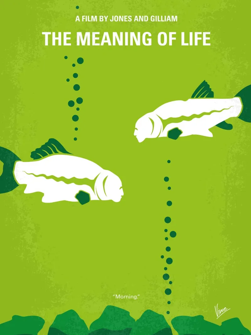 No226 My The Meaning of life minimal movie poster Hahnemühle von Chungkong