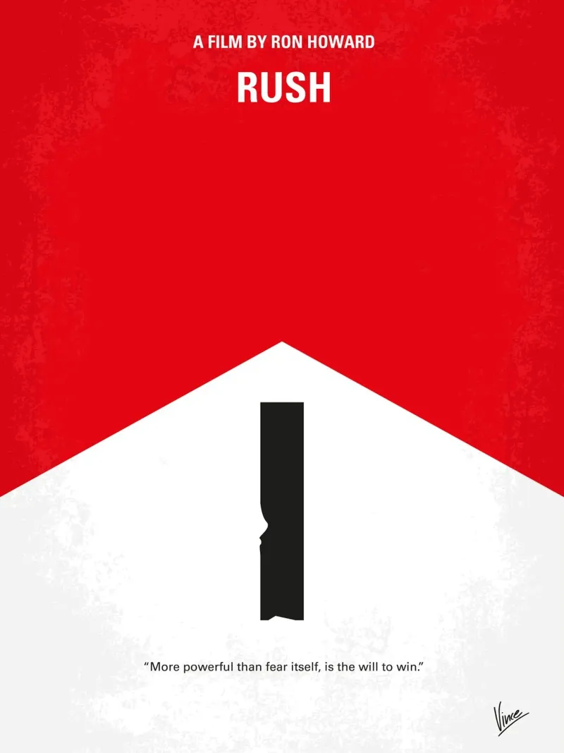 No228 My Rush minimal movie poster poster con telaio in plastica da Chungkong