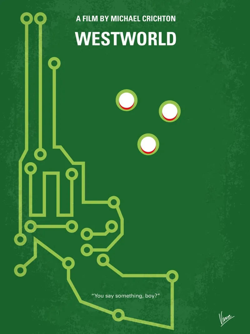 No231 My Westworld minimal movie poster plexiglass da Chungkong