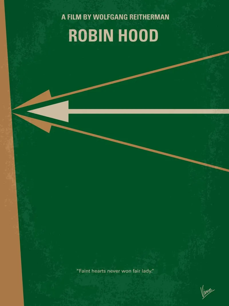 No237 My Robin Hood minimal movie poster plexiglass da Chungkong