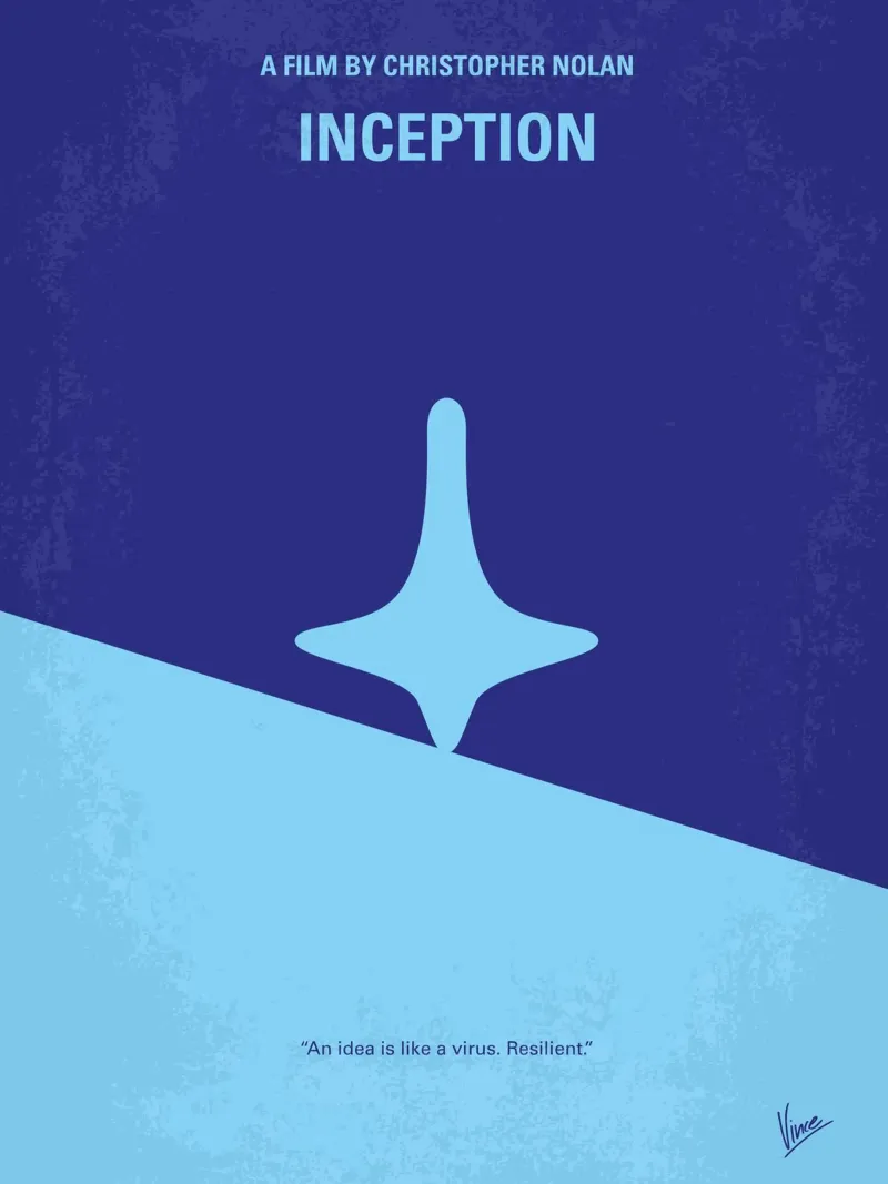 No240 My Inception minimal movie poster alluminio dibond da Chungkong