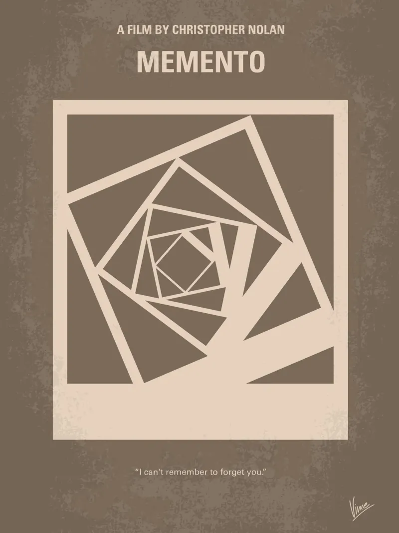 No243 My Memento minimal movie poster carta hahnemühle da Chungkong