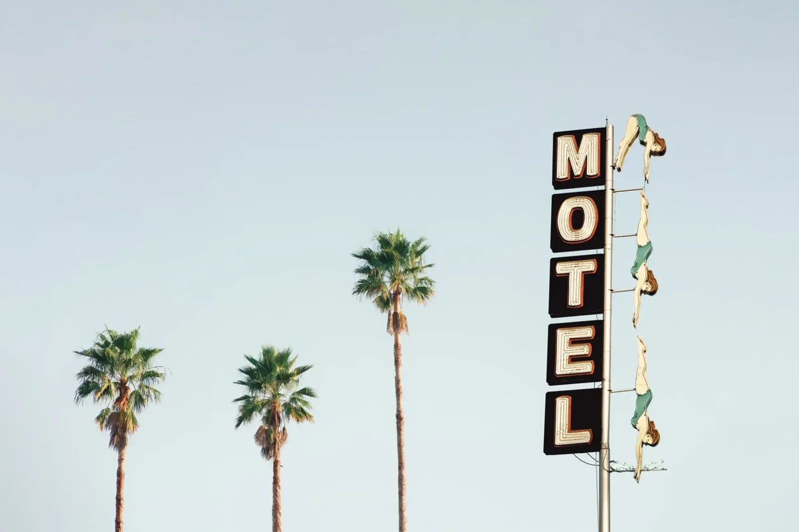 Diving Ladies Motel sign acrylic glass by Kathrin Pienaar