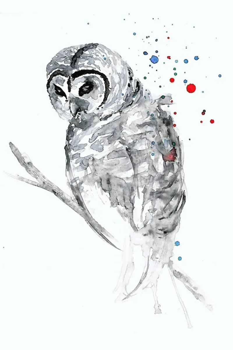 Winter Bird poster con telaio in alluminio da Mathilde Olsen