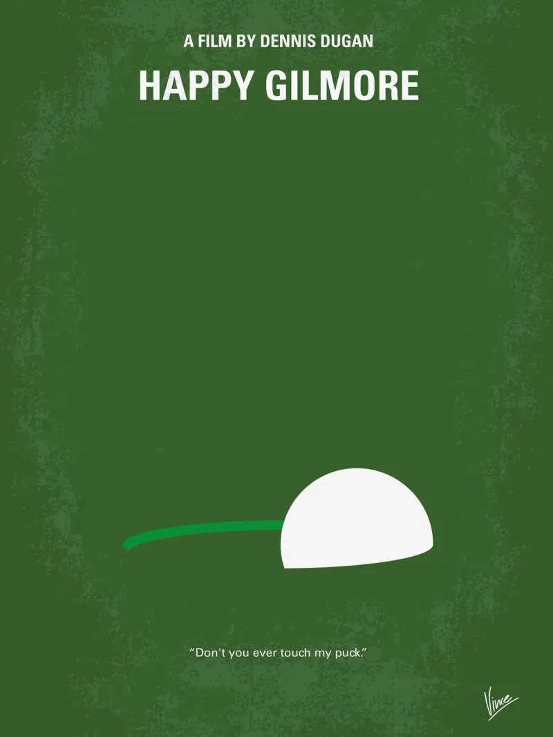 No256 My Happy Gilmore minimal movie poster poster da Chungkong