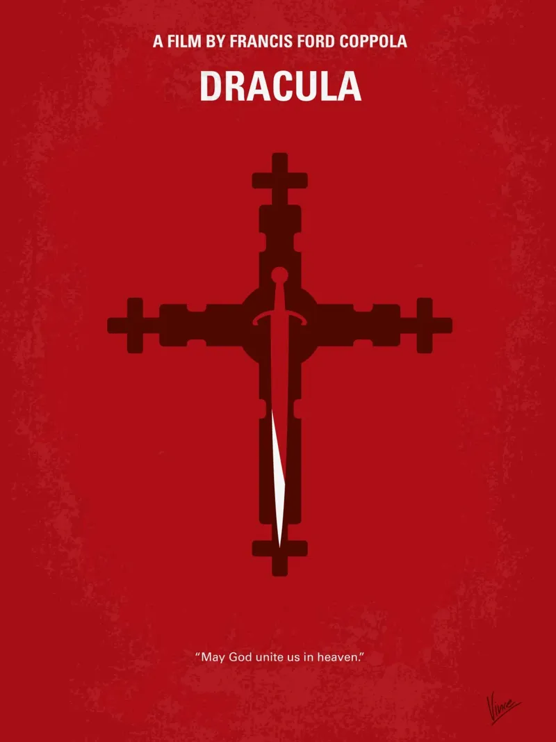 No263 My DRACULA minimal movie poster carta hahnemühle da Chungkong