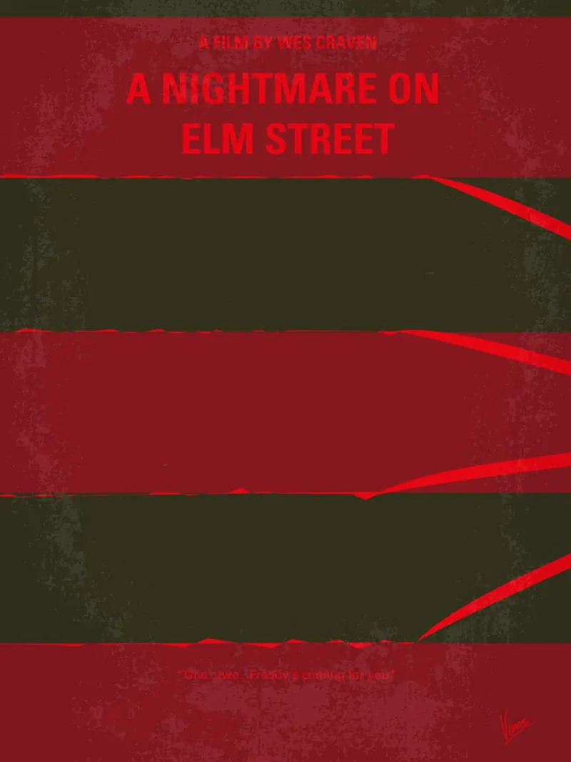No265 My NIGHTMARE ON ELMSTREET minimal movie poster carta hahnemühle da Chungkong