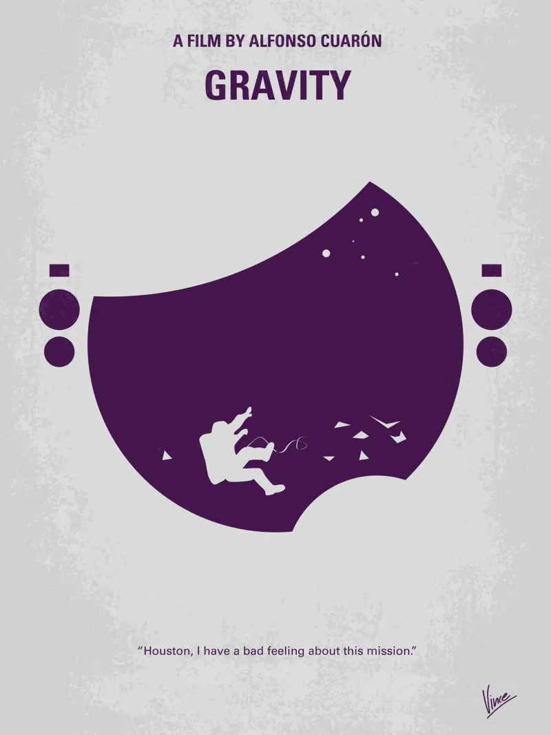No269 My Gravity minimal movie poster carta hahnemühle da Chungkong