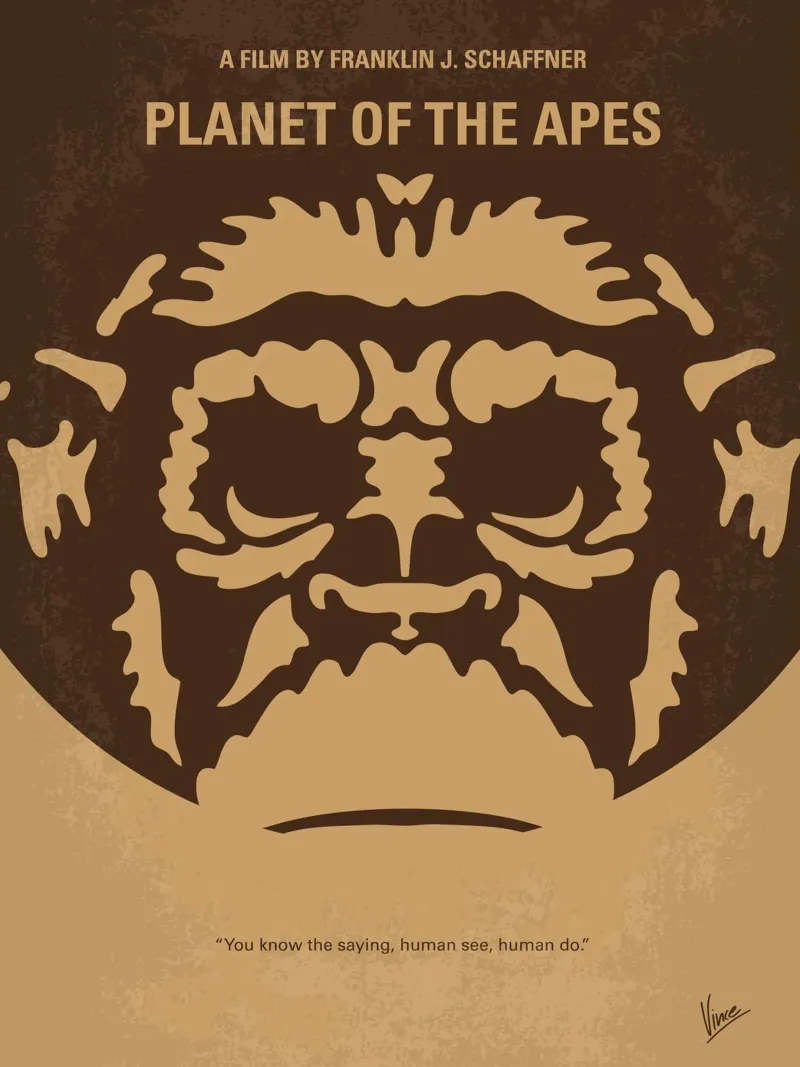 No270 My PLANET OF THE APES minimal movie poster plexiglass da Chungkong