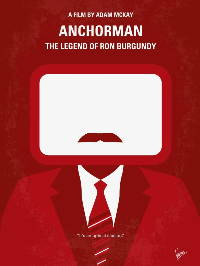 No278 My Anchorman Ron Burgundy minimal movie poster poster by Chungkong