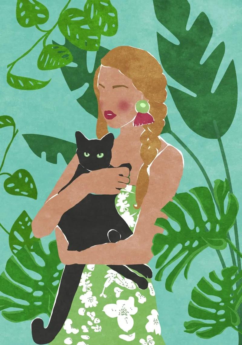 Amante dei gatti carta hahnemühle da Raissa Oltmanns
