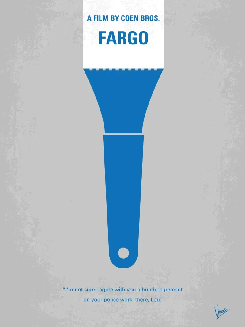 No283 My FARGO minimal movie poster poster con telaio in alluminio da Chungkong
