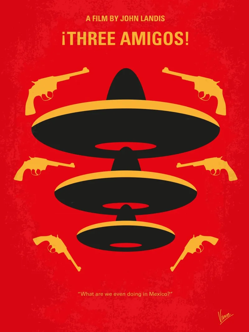 No285 My Three Amigos minimal movie poster hahnemühle de Chungkong