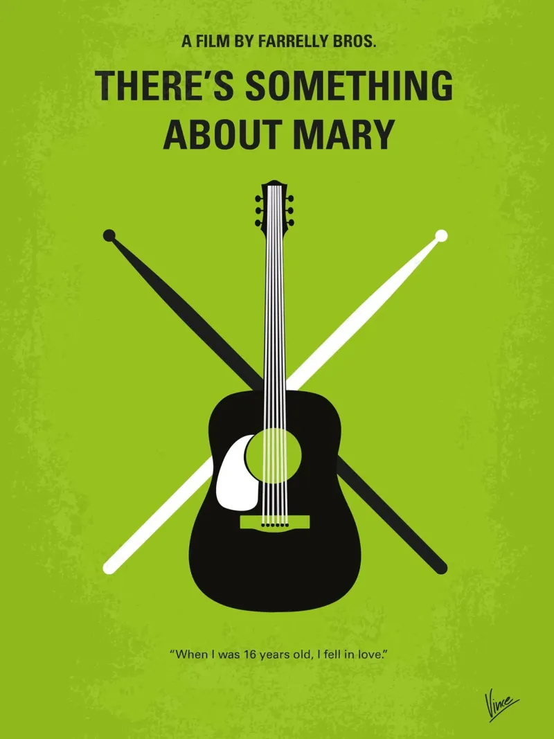 No286 My There’s Something About Mary minimal movie poster poster con telaio in plastica da Chungkong