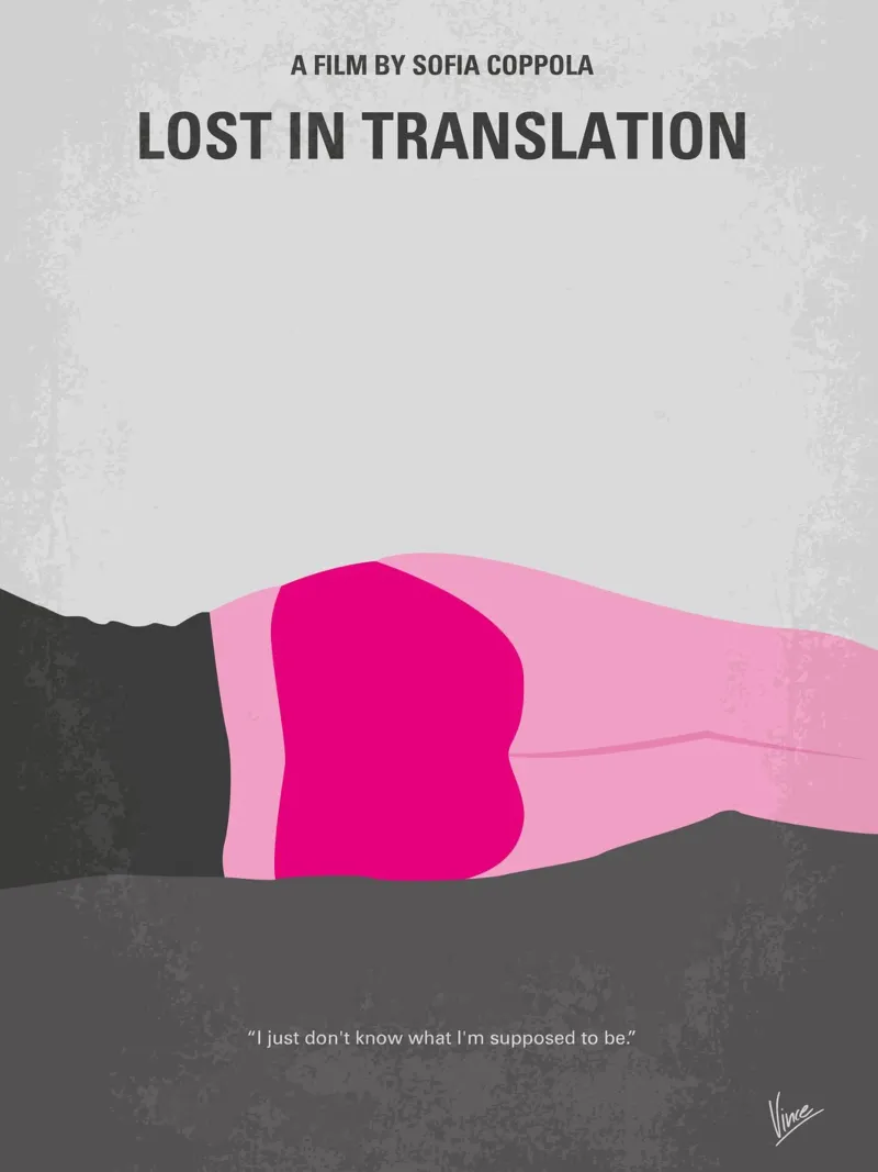 No287 My Lost in Translation minimal movie poster carta hahnemühle da Chungkong