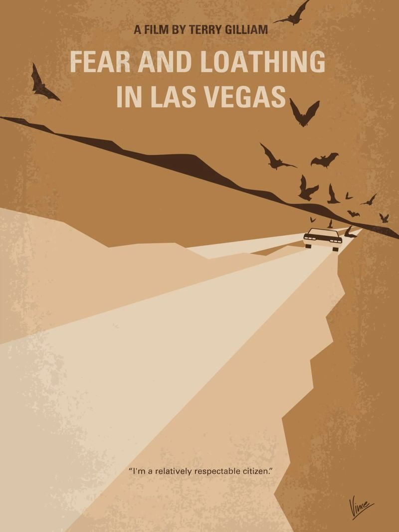 No293 My Fear and loathing Las vegas minimal movie poster Poster von Chungkong