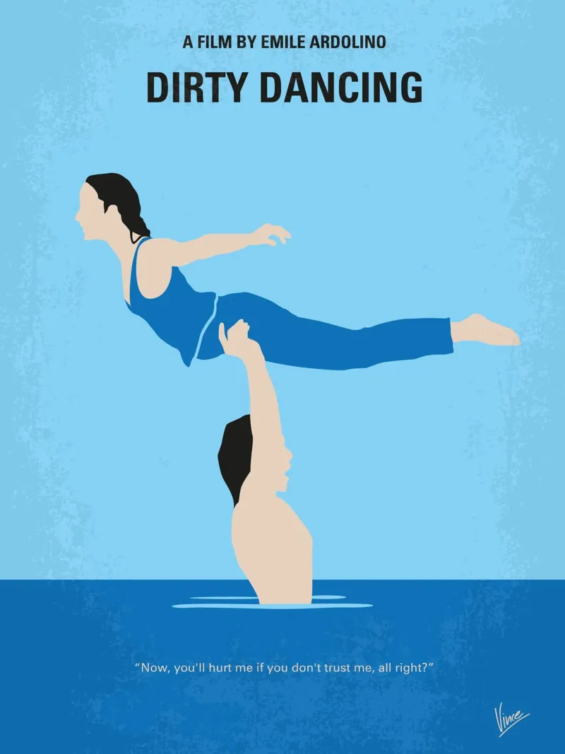 No298 My Dirty Dancing minimal movie poster plexiglass da Chungkong