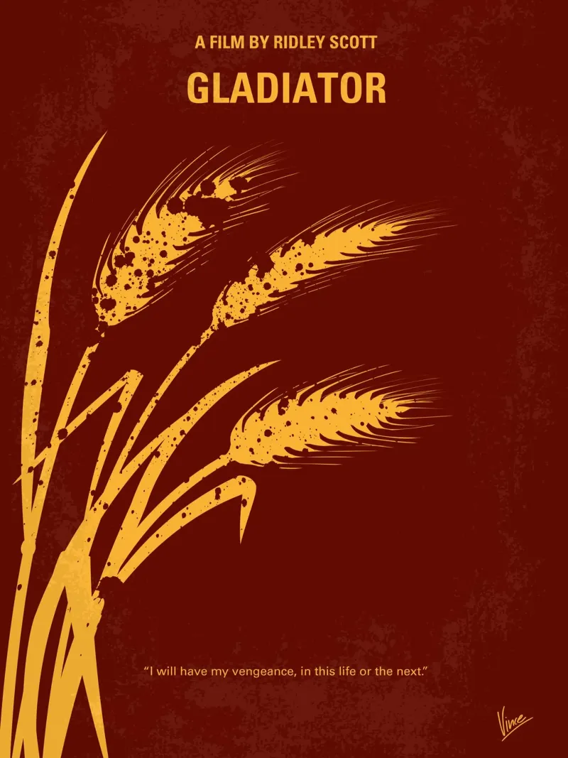No300 My GLADIATOR minimal movie poster poster con telaio in plastica da Chungkong