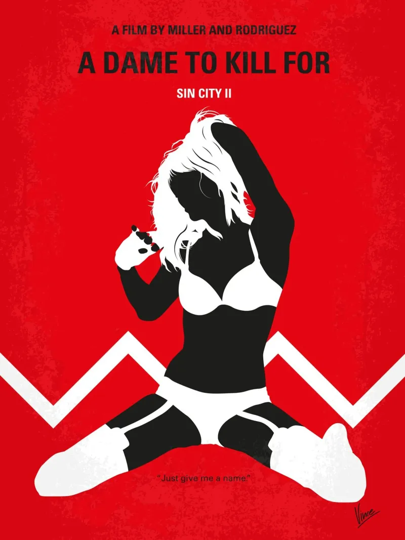 No304-2 My SIN CITY a dame to kill for minimal movie poster plexiglass da Chungkong