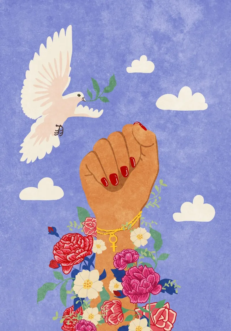 Feminist Fist acrylic glass by Raissa Oltmanns