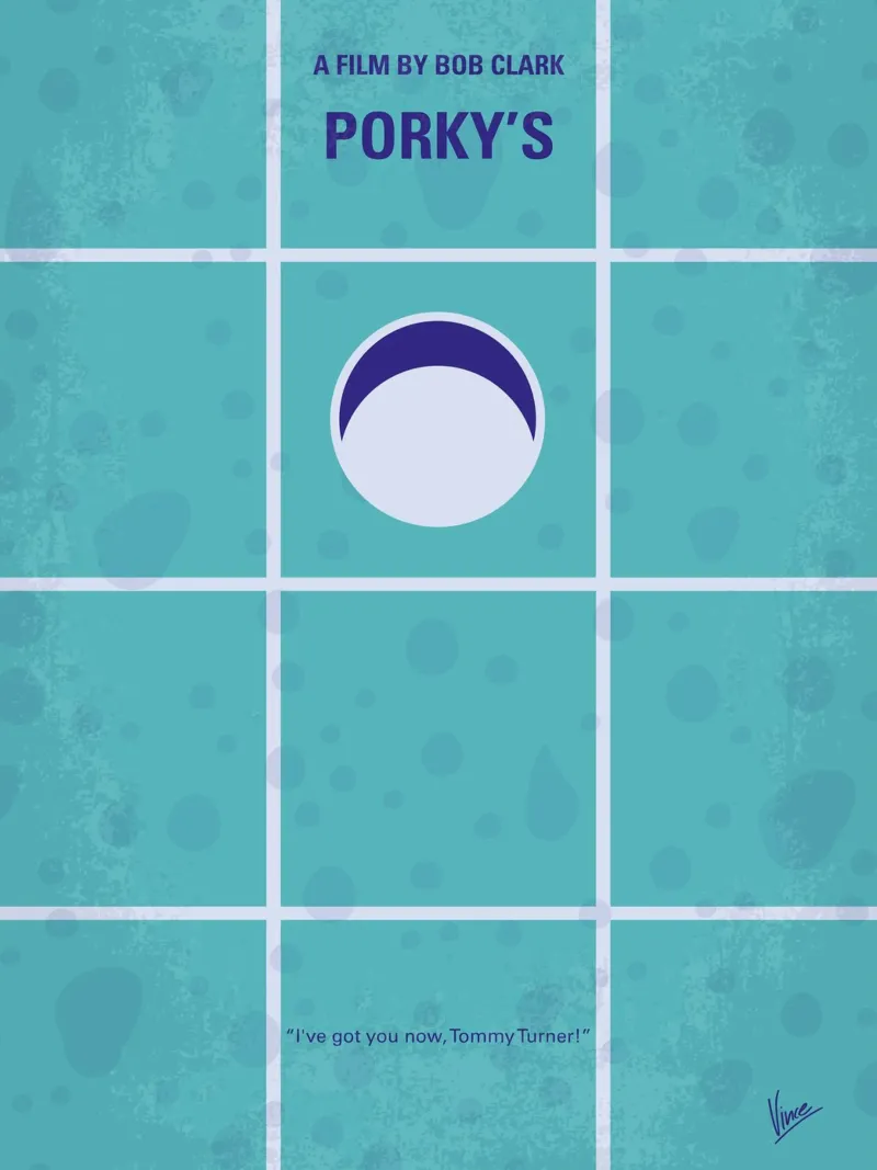 No310 My Porkys minimal movie poster carta hahnemühle da Chungkong