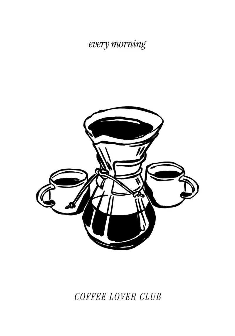 Boho Vacation 5 Coffee Lover Club poster da Boho Print Collection