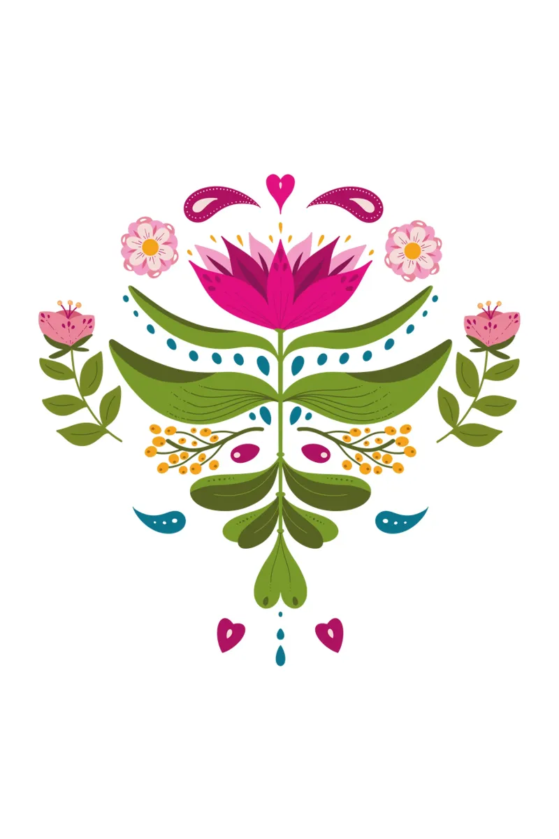 Böhmische Blume - kräftige Töne Hahnemühle von 2fevrierArtStudio
