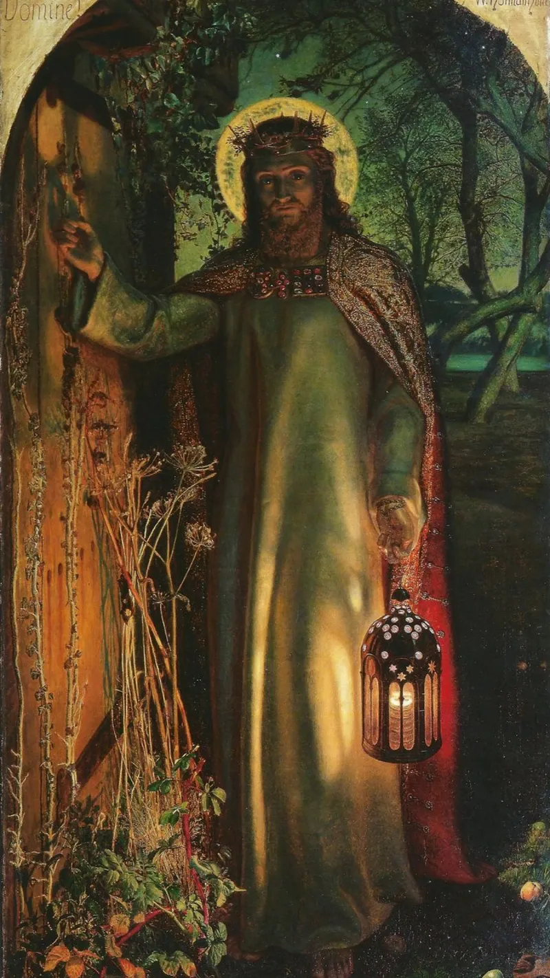 William Holman Hunt - The Light of the World canvas with Floater frame by William Store