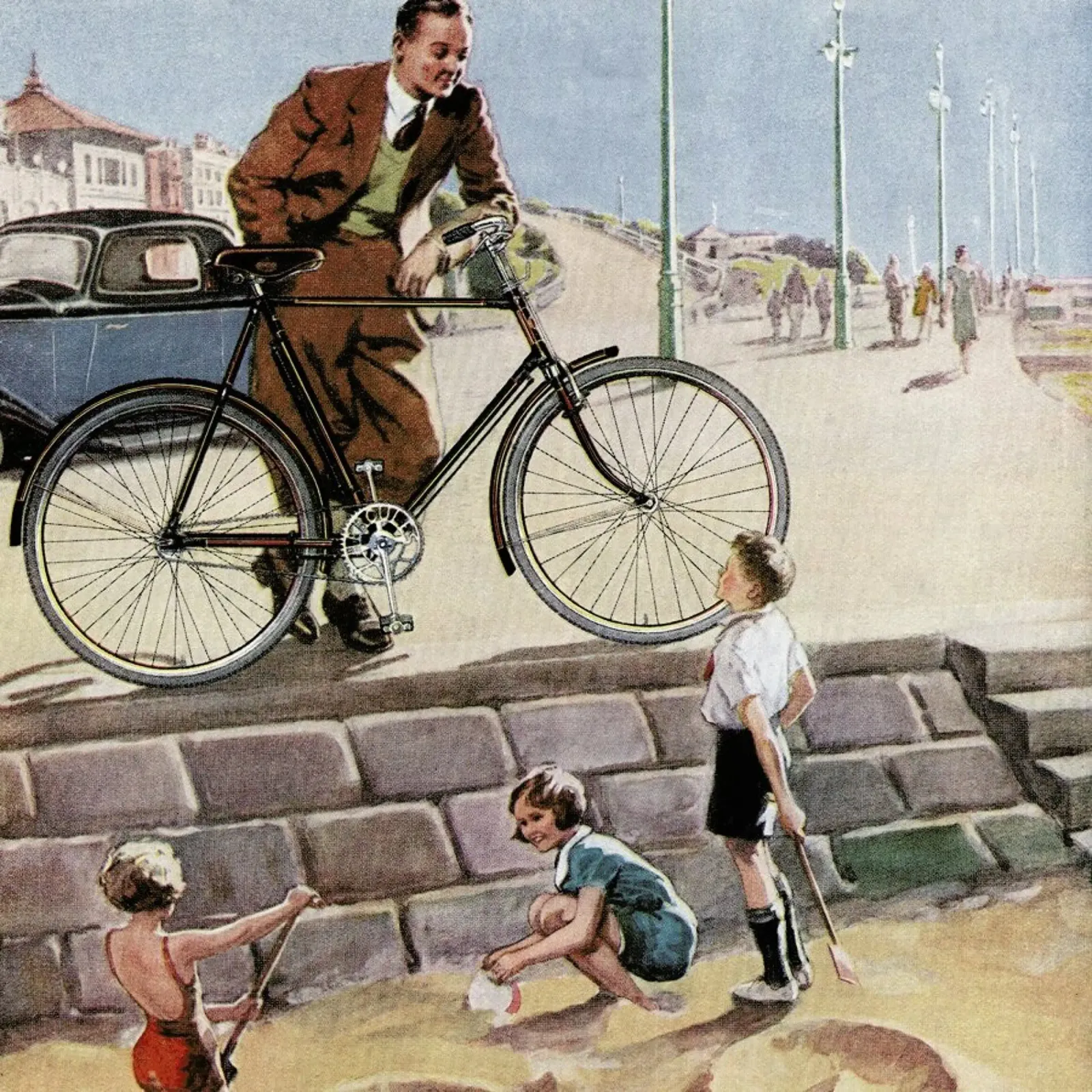 Cycling in The Sand pellicola backlit da Hemingway Design