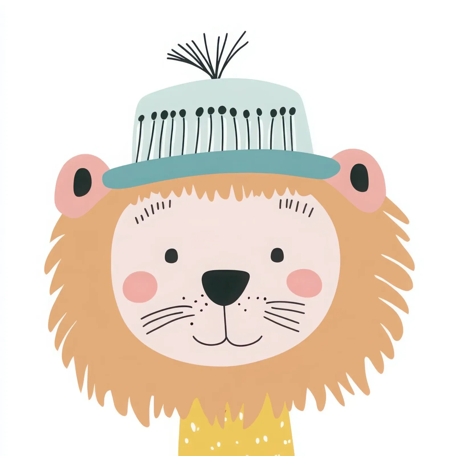 Cute Lion 2 poster con telaio in plastica da So Cute Land - Affiches et posters