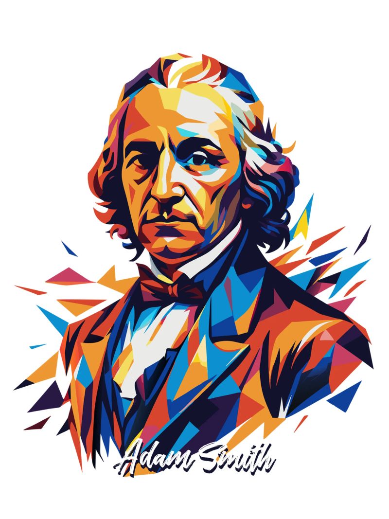 Adam Smith In WPAP Pop Art poster da vectorartnesia