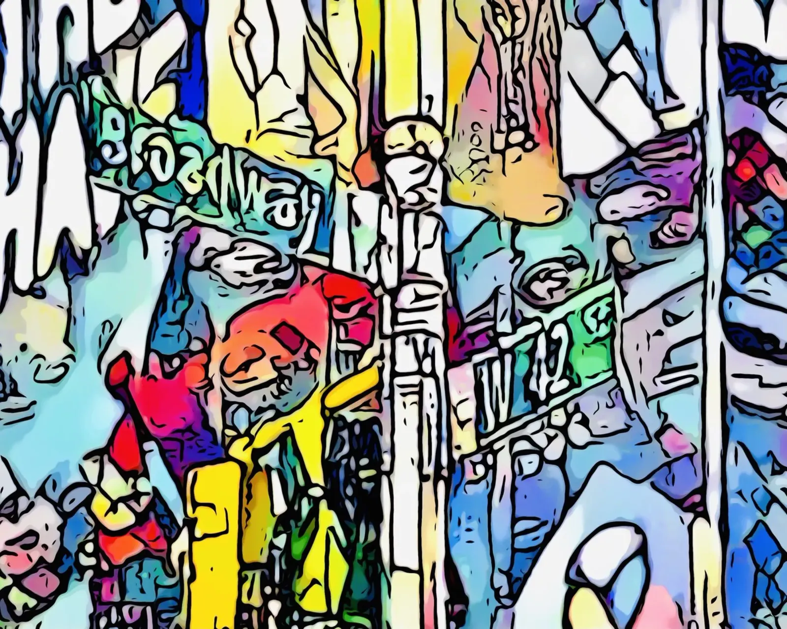 Big Apple, motif 11 canvas with Floater frame by ZAMART - PopArt