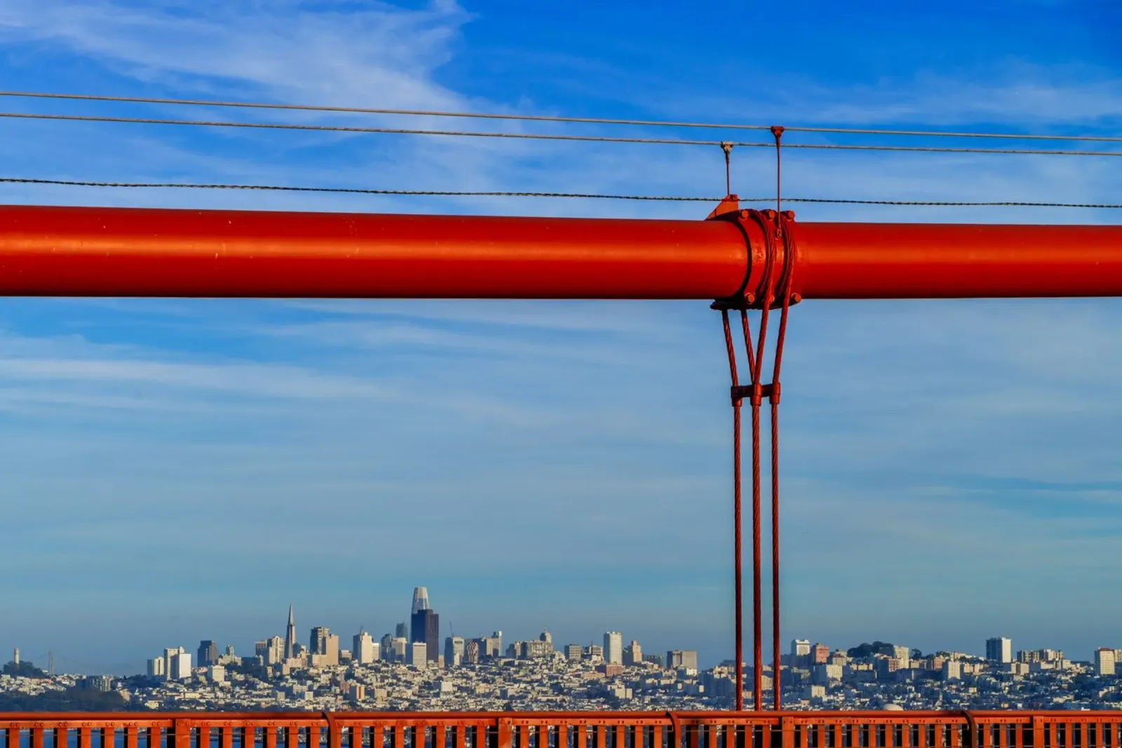 Goldan Gate bridge, San Francisco, California, USA canvas met Baklijst van anderm