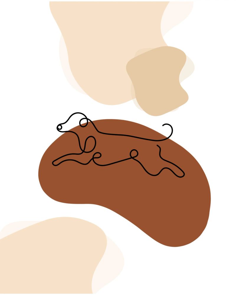 Minimalist dog poster by YSV MINIMALIST