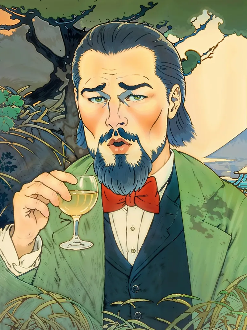 Leonardo DiCaprio Japanese Meme pellicola backlit da Lootprint