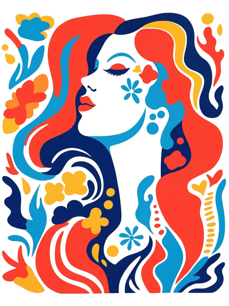 Belleza abstracta inspirada en Matisse poster de Autofocus