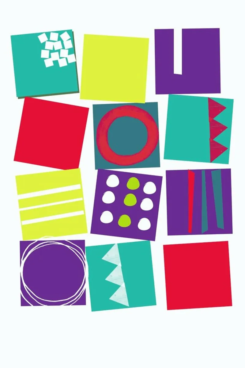 Graphic Collage poster con telaio in alluminio da Catherine Aguilar