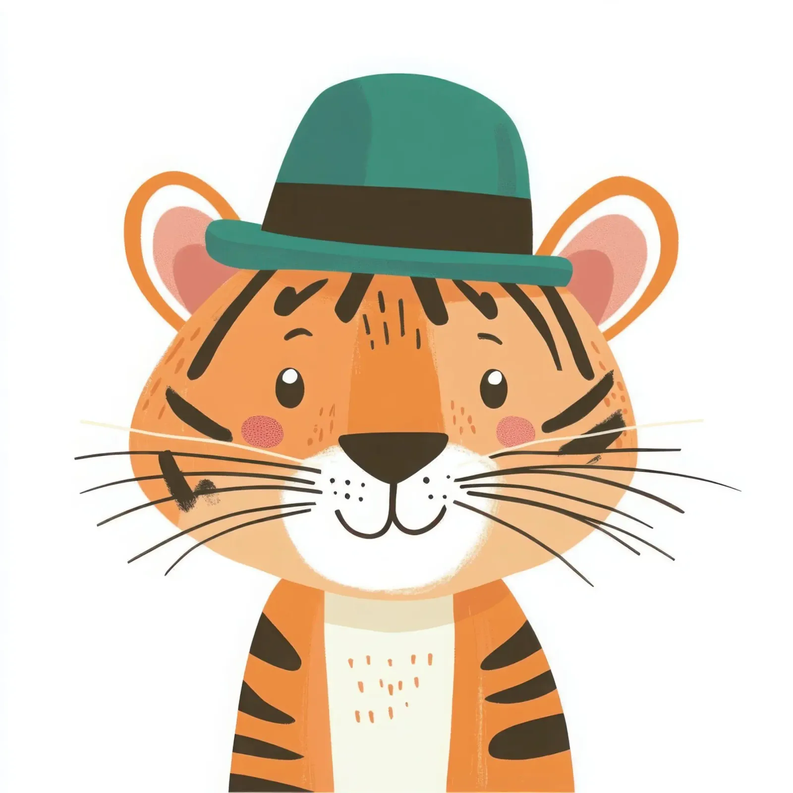 Cute Tigre poster con telaio in alluminio da So Cute Land - Affiches et posters