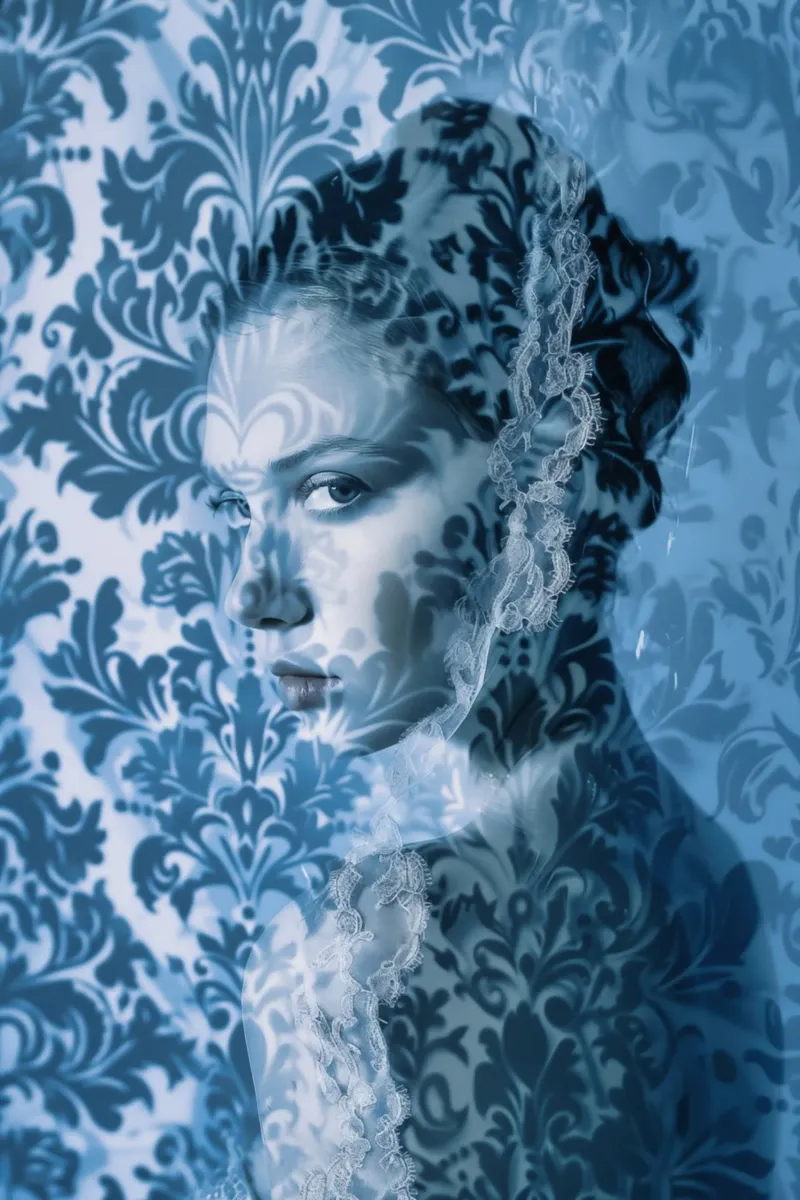 50 sfumature di blu - Ritratto femminile poster da Autofocus
